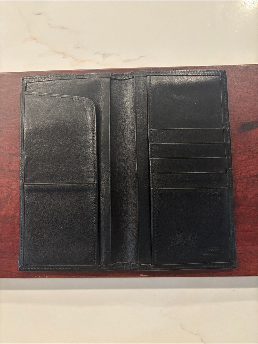 Vintage Coach Black Leather Wallet